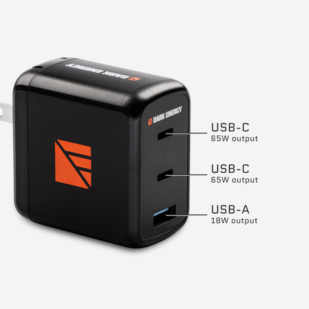 Dark Energy 65W 3-Port USB Wall Charger
