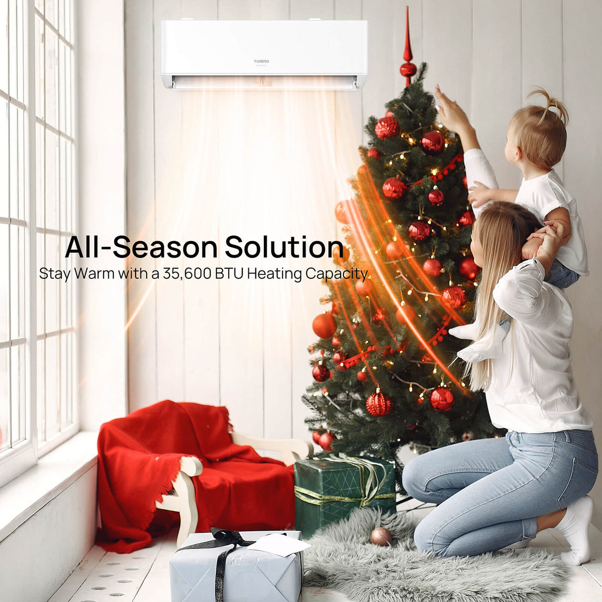 TURBRO Greenland 42,000 BTU Dual Zone (2) Mini-Split Heat Pump (R454B)