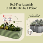 Gro-Rite Tool-Free Modular Metal Raised Garden Bed Kit