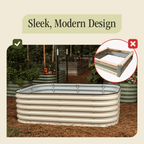 Gro-Rite Tool-Free Modular Metal Raised Garden Bed Kit