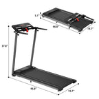 2.5 HP Folding Treadmill with 6% Incline & Bluetooth Audio