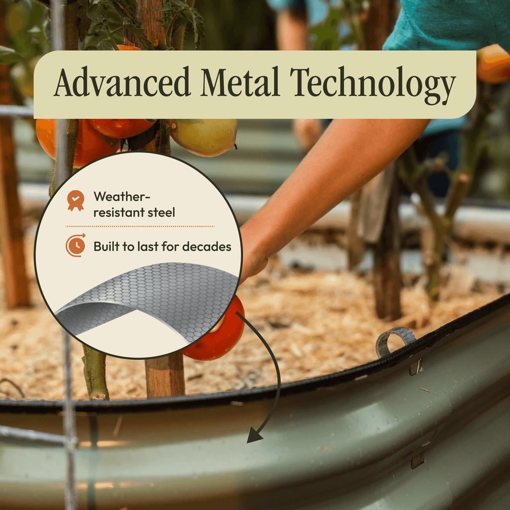 Gro-Rite Tool-Free Modular Metal Raised Garden Bed Kit