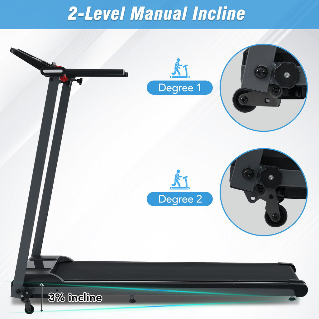 2.5 HP Folding Treadmill with 6% Incline & Bluetooth Audio