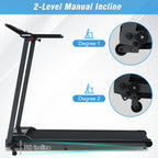 2.5 HP Folding Treadmill with 6% Incline & Bluetooth Audio