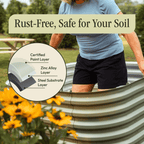 Gro-Rite Tool-Free Modular Metal Raised Garden Bed Kit
