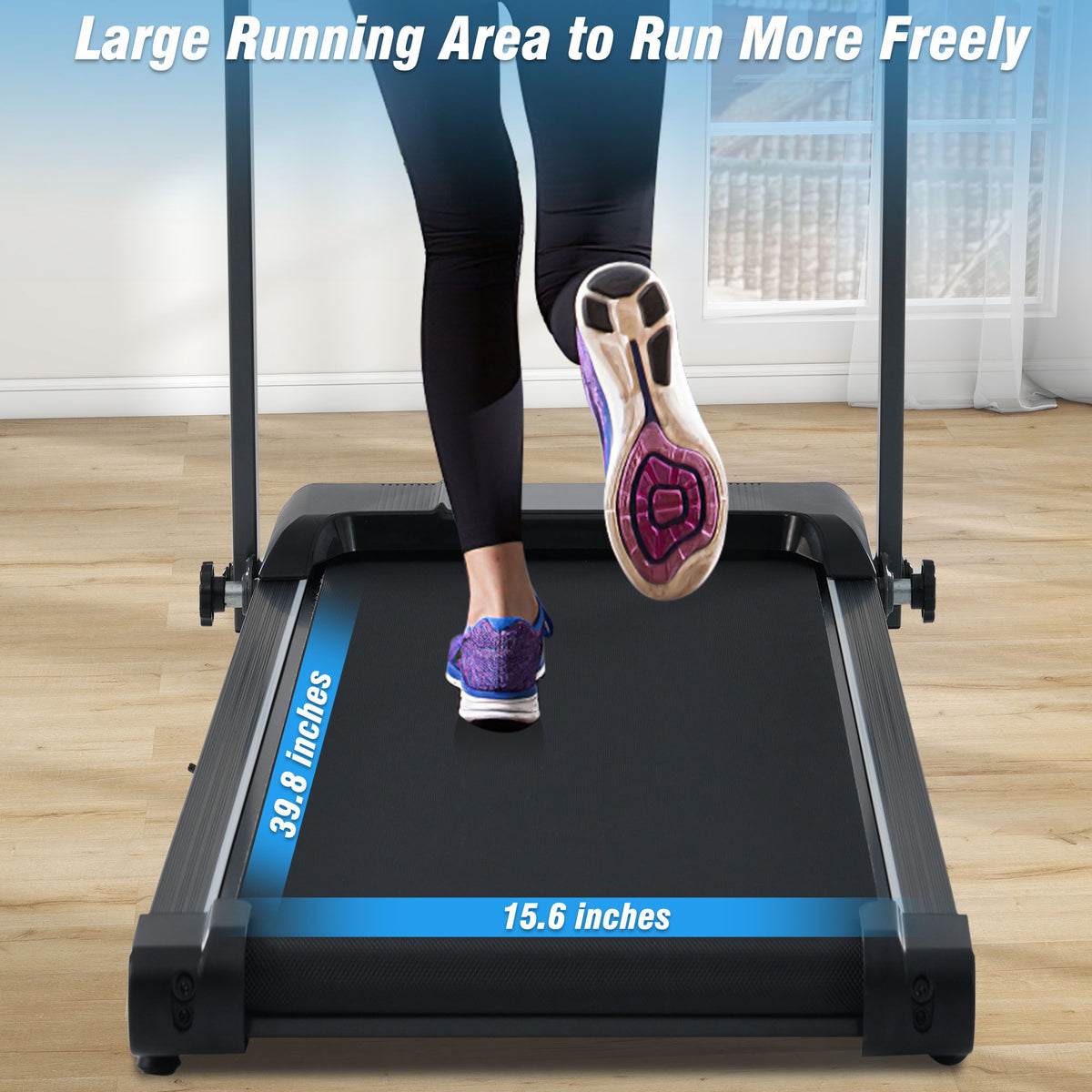2.5 HP Folding Treadmill with 6% Incline & Bluetooth Audio