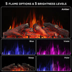 TURBRO Eternal Flame EF30-PB Electric Fireplace Logs
