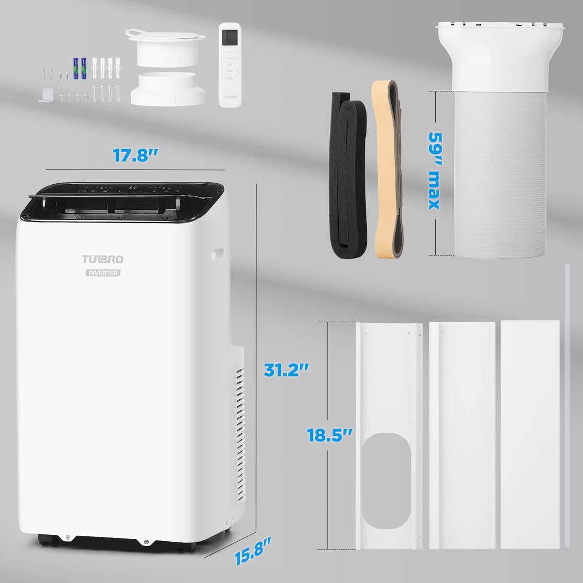 TURBRO Greenland 14,000 BTU Inverter Portable Air Conditioner