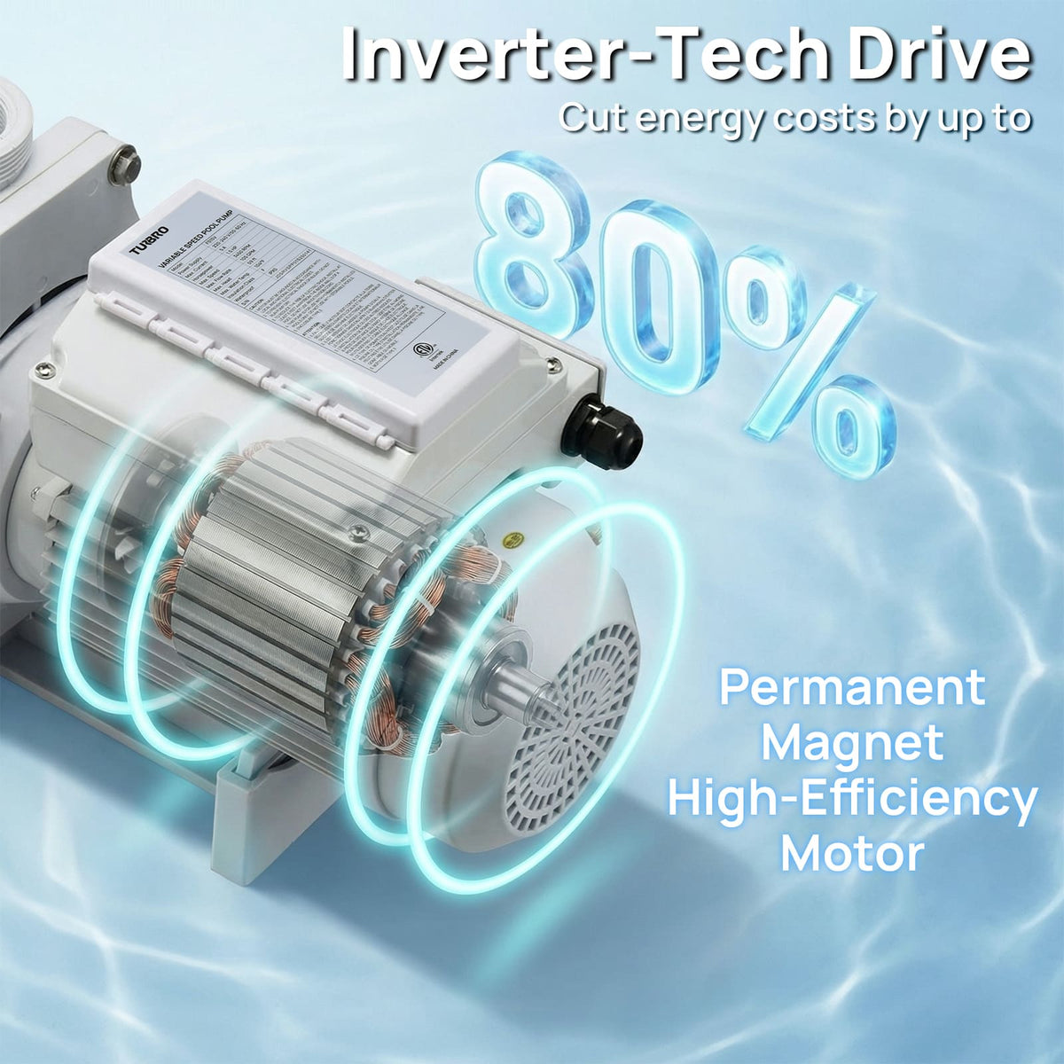 TURBRO FlowSense Variable Speed Pool Pump, Above-Ground