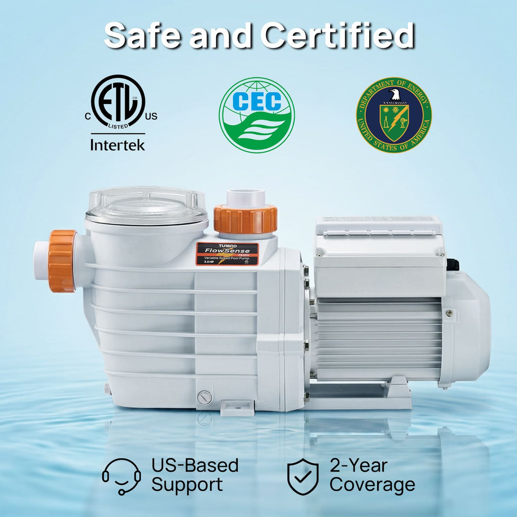 TURBRO FlowSense Variable Speed Pool Pump, In/Above-Ground