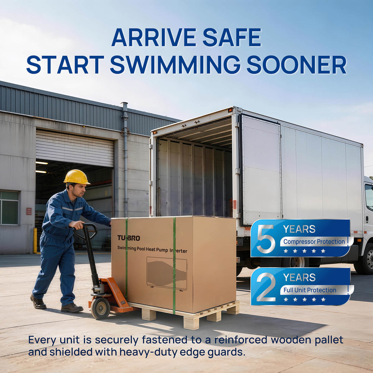 TURBRO Beluga Inverter Pool Heat Pump, 33K/58K/100K BTU