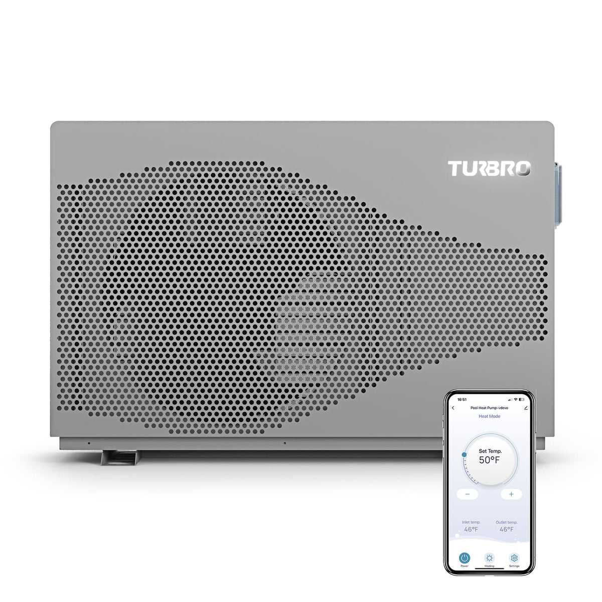 TURBRO Beluga Inverter Pool Heat Pump, 33K/58K/100K BTU