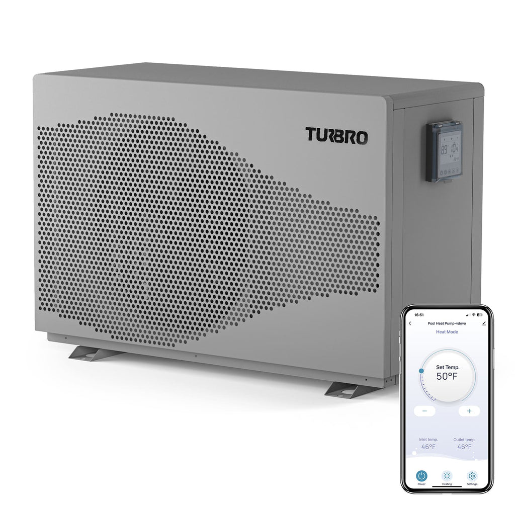 TURBRO Beluga Inverter Pool Heat Pump, 33K/58K/100K BTU