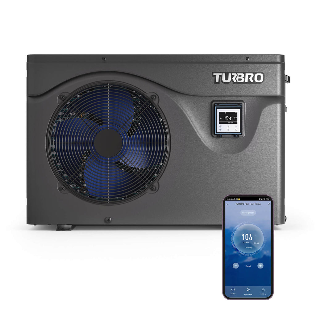 TURBRO Beluga Inverter Pool Heat Pump, 50K/75K BTU
