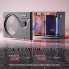 TURBRO Beluga Inverter Pool Heat Pump, 50K/75K BTU
