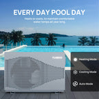 TURBRO Beluga Inverter Pool Heat Pump, 33K/58K/100K BTU