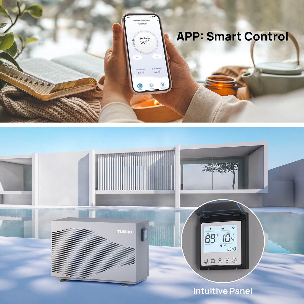 TURBRO Beluga Inverter Pool Heat Pump, 33K/58K/100K BTU