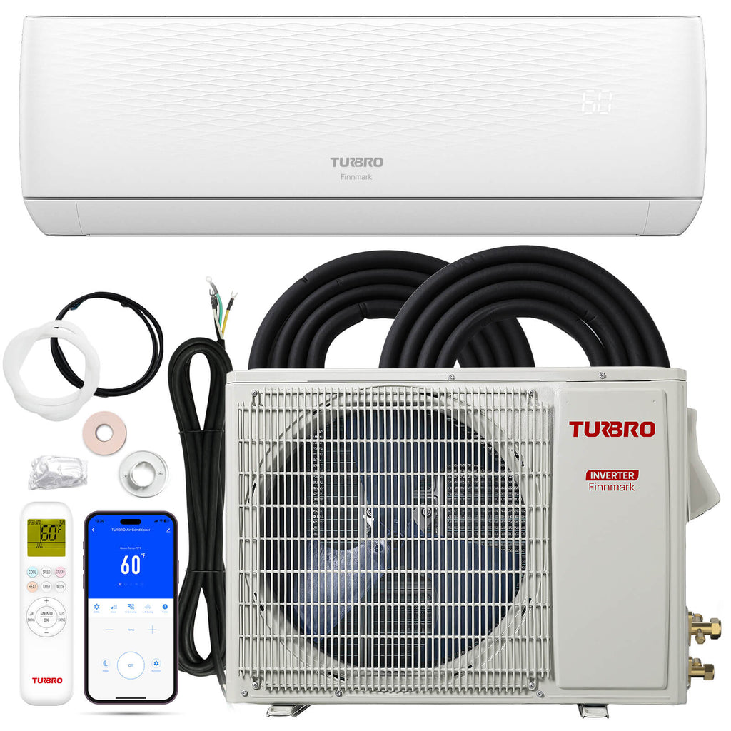 TURBRO Finnmark 24,000 BTU Single Zone Mini-Split Heat Pump (R32)