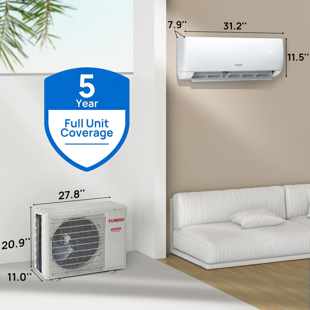 TURBRO Finnmark 9,000 BTU Single Zone Mini-Split Heat Pump (R32)