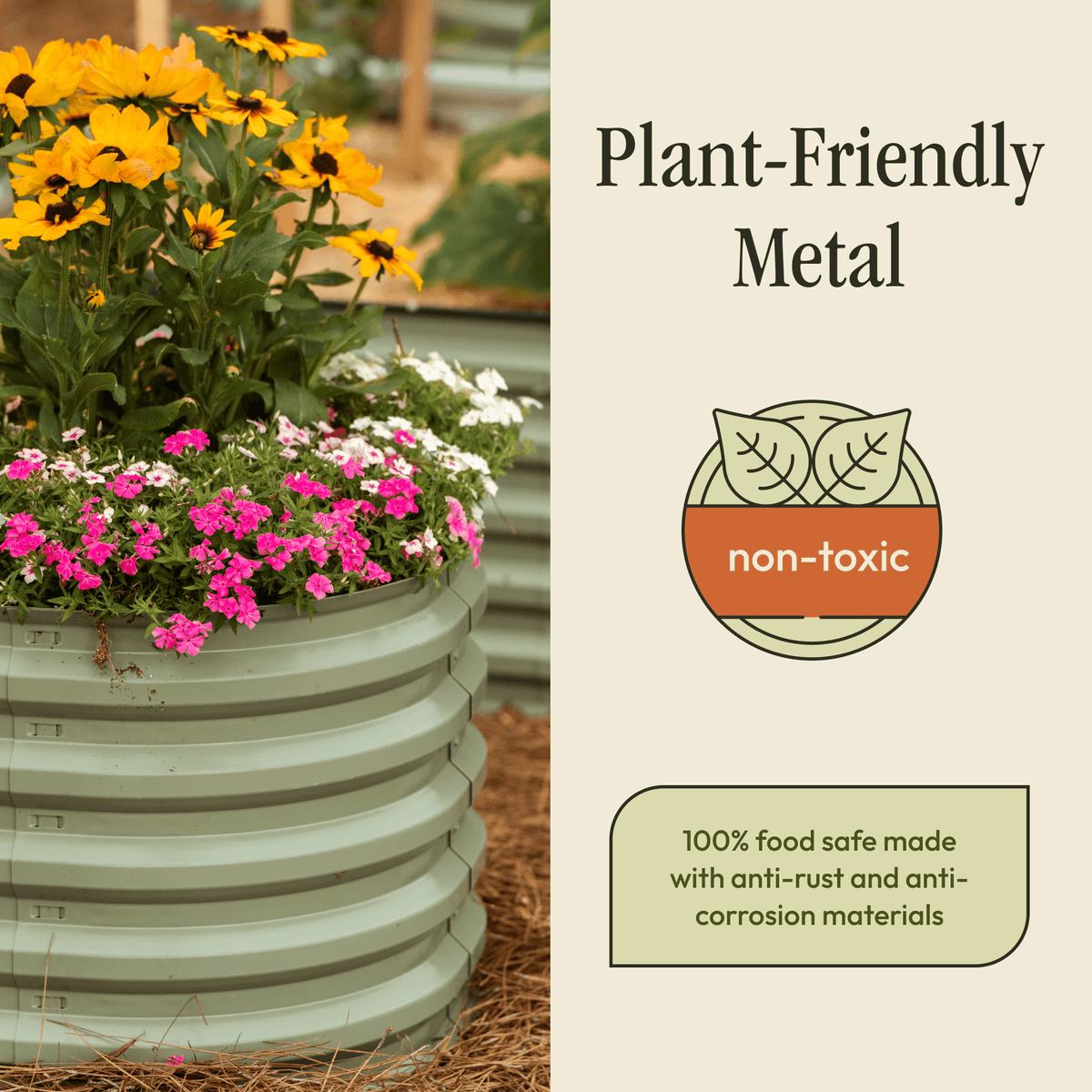 Gro-Rite Tool-Free Modular Metal Raised Garden Bed Kit