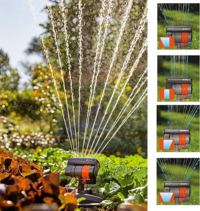 Gardena AquaZoom Compact Oscillating Sprinkler on Metal Spike