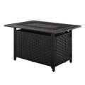 Fire Sense Albany 44" Rectangular Woven Aluminum Convertible Gas Fire Pit Table