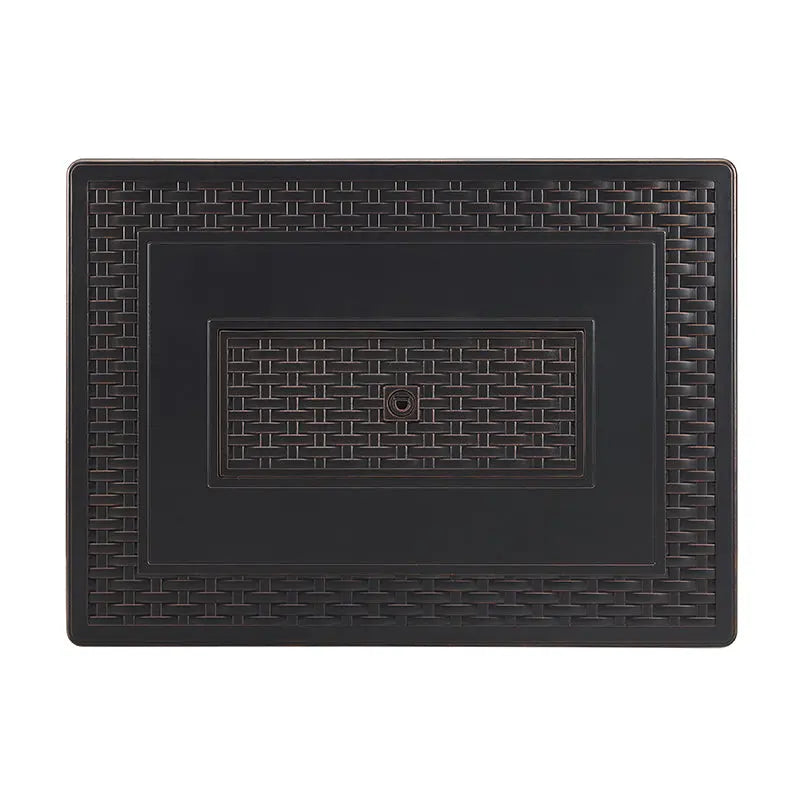 Fire Sense Albany 44" Rectangular Woven Aluminum Convertible Gas Fire Pit Table