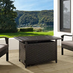 Fire Sense Albany 44" Rectangular Woven Aluminum Convertible Gas Fire Pit Table