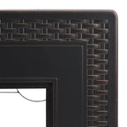 Fire Sense Albany 44" Rectangular Woven Aluminum Convertible Gas Fire Pit Table