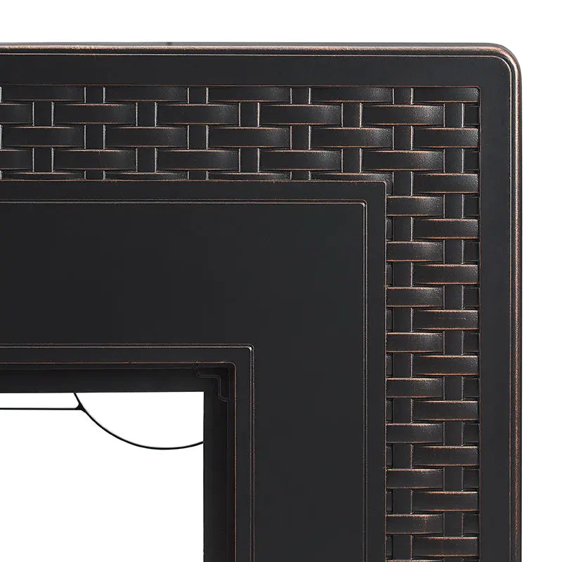 Fire Sense Albany 44" Rectangular Woven Aluminum Convertible Gas Fire Pit Table