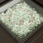 Fire Sense Armstrong 42" Square Basketweave Aluminum Convertible Gas Fire Pit Table
