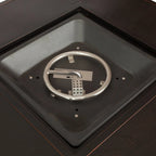 Fire Sense Armstrong 42" Square Basketweave Aluminum Convertible Gas Fire Pit Table