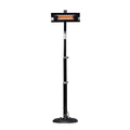 Fire Sense Black Powder Coated Steel Telescoping Offset Pole Mounted Infrared Patio Heater