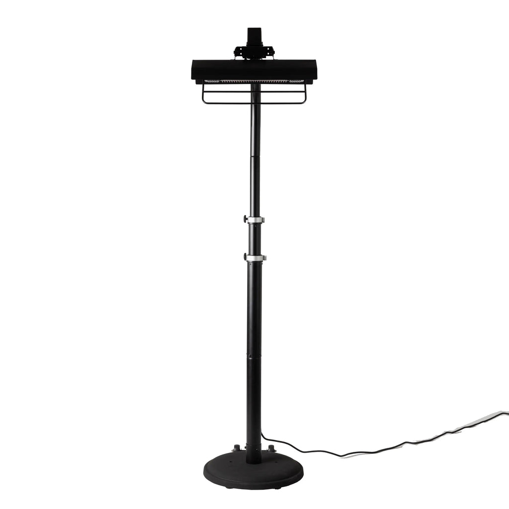 Fire Sense Black Powder Coated Steel Telescoping Offset Pole Mounted Infrared Patio Heater