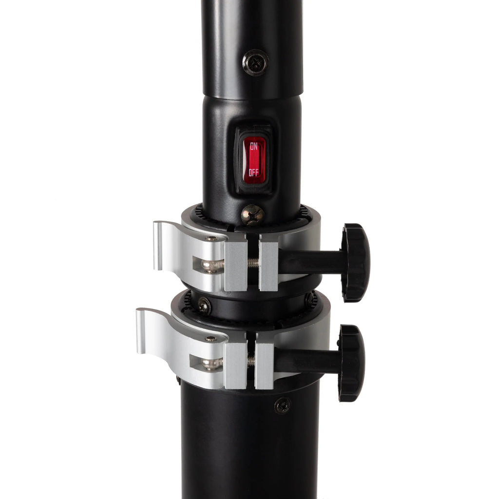 Fire Sense Black Powder Coated Steel Telescoping Offset Pole Mounted Infrared Patio Heater