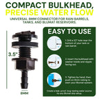 Blumat 8mm Reservoir Bulkhead Connector — 2 Pack