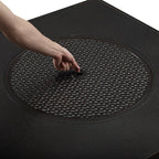Fire Sense Clayton 40" Round Hammered Aluminum Convertible Gas Fire Pit Table