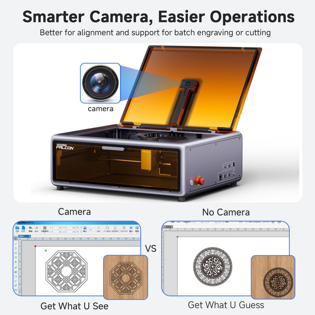 Creality Falcon A1 10W Enclosed Laser Engraver with Camera & Air Assist