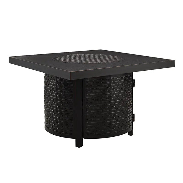 Fire Sense Dalton 40" Square Woven Aluminum Convertible Gas Fire Pit Table