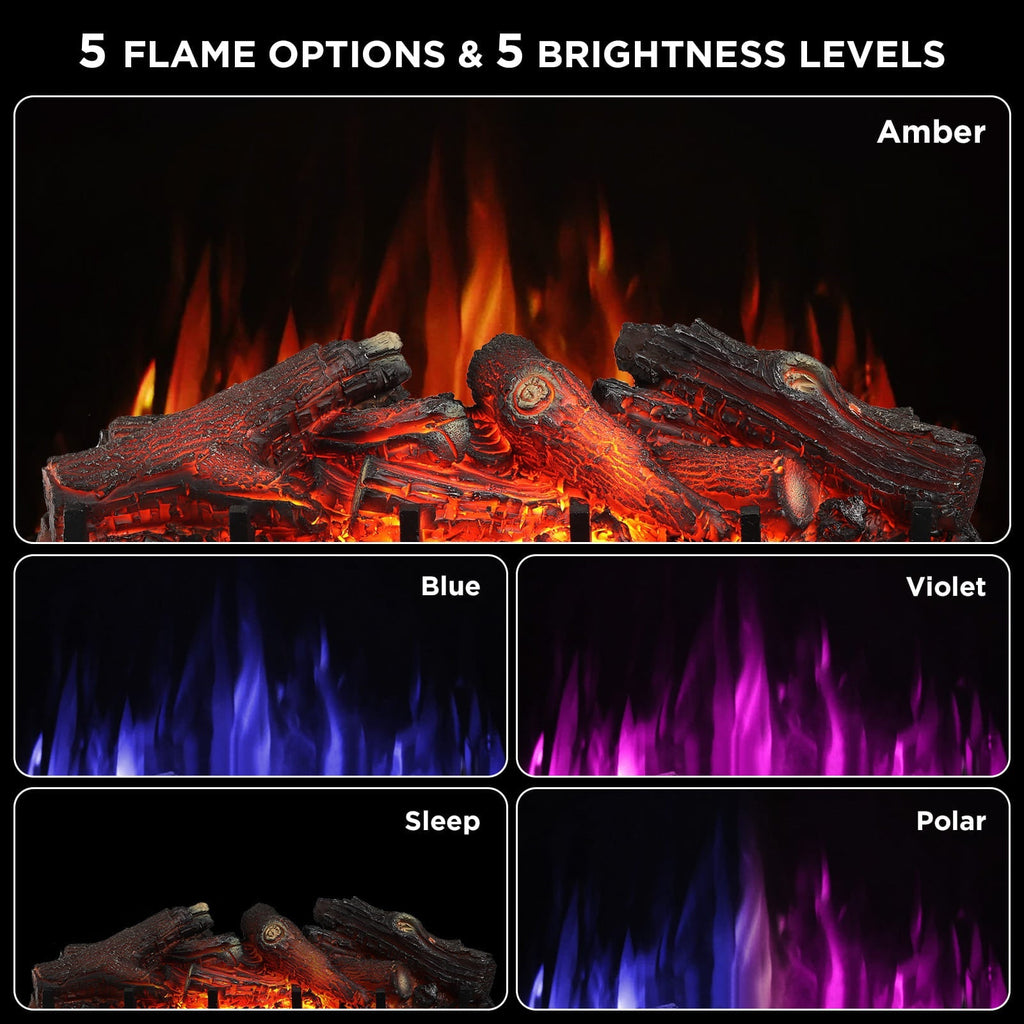 TURBRO Eternal Flame EF26-LG Smart Electric Fireplace Logs