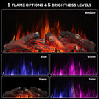 TURBRO Eternal Flame EF26-LG Smart Electric Fireplace Logs