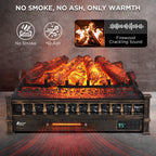 TURBRO Eternal Flame EF26-PB Smart Electric Fireplace Logs