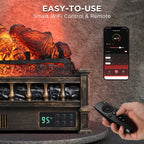 TURBRO Eternal Flame EF26-PB Smart Electric Fireplace Logs