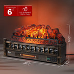 TURBRO Eternal Flame EF26-PB Smart Electric Fireplace Logs