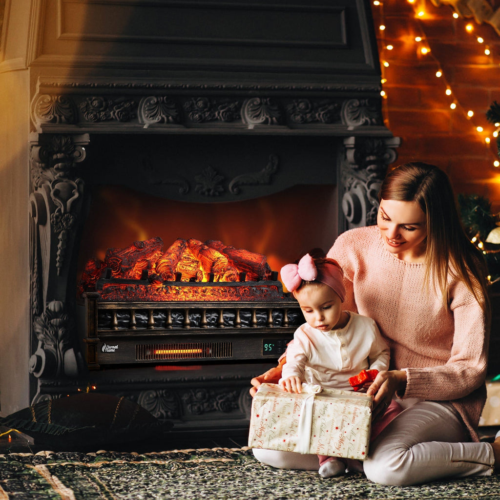 TURBRO Eternal Flame EF26-PB Smart Electric Fireplace Logs
