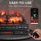 TURBRO Eternal Flame EF30-PB Electric Fireplace Logs