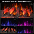 TURBRO Eternal Flame EF30-PB Electric Fireplace Logs