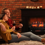 TURBRO Eternal Flame EF30-PB Electric Fireplace Logs