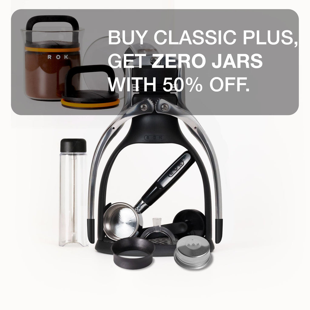 ROK EspressoGC Black PLUS Manual Espresso Maker