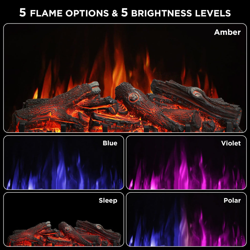 TURBRO Eternal Flame EF26-LG Smart Electric Fireplace Logs